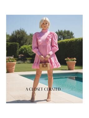 Custommade Louisa Mini Dress XS Pink NWT